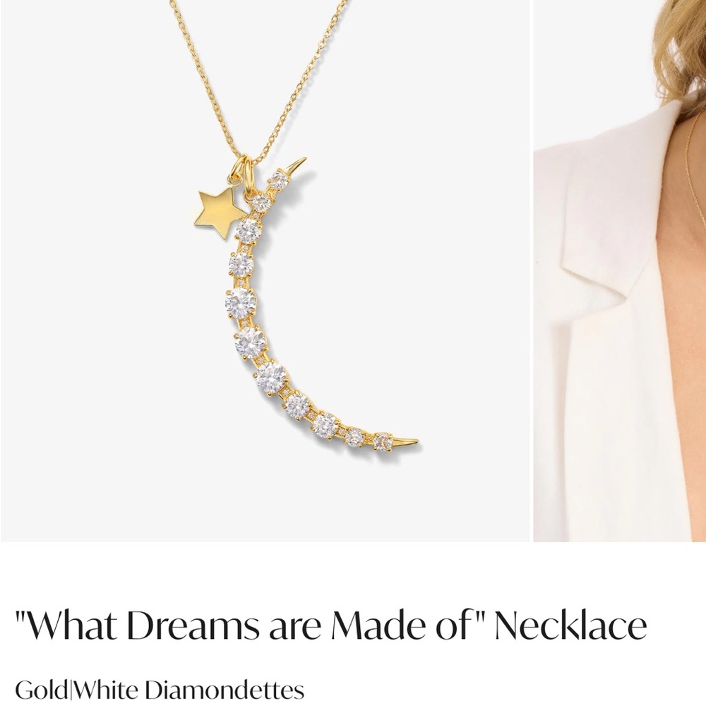 Melinda Maria Gold and White Necklace